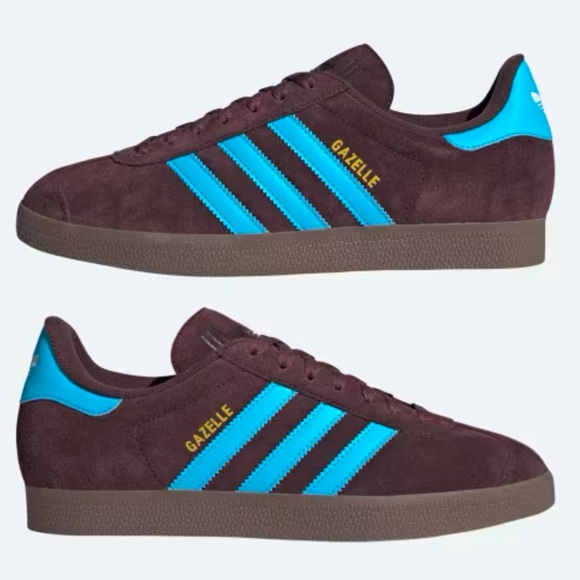 🤎💙 ADIDAS GAZELLE BROWN SKY RUSH 💙🤎
